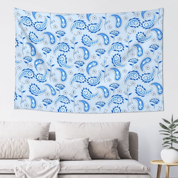 Xecao Winter Paisley Pattern Print Tapestry, Wall Hanging Room Funny Decor, Backdrop Room Decor for Bedroom Living Room dormitory
