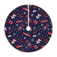 thumbnail image 1 of Xecao Winter Skiing Snowflakes Pattern Christmas Tree Skirt Round Xmas Tree Mat Base Cover for Holiday Home Decorations-30", 1 of 6
