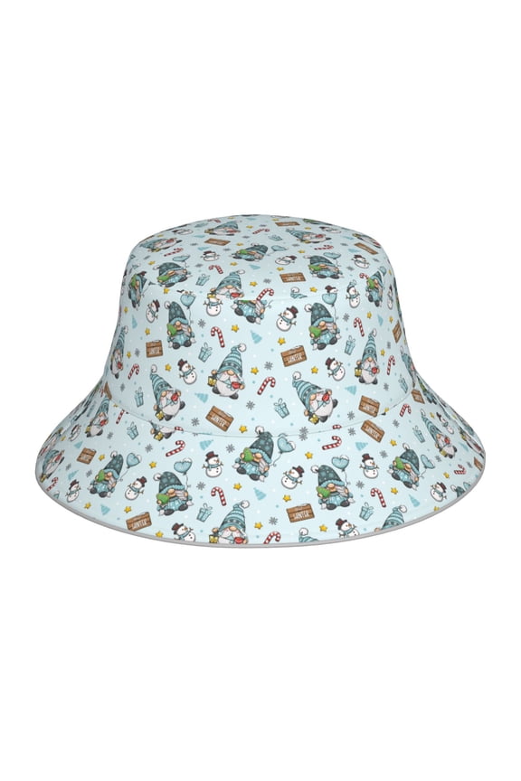 Winter Wonderland Light Blue Print Men and Women Night Reflective Hat Runner Cap Visor Bucket Hat Boonie Cap