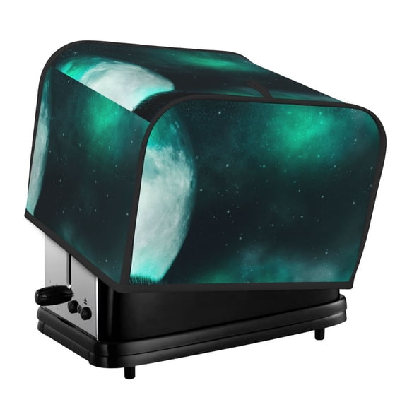 Xecao Witch House On The Hill Print 4 Slice Toaster Cover with Pockets, Small Appliance Cover, Dust and Fingerprint Protection, Machine Washable