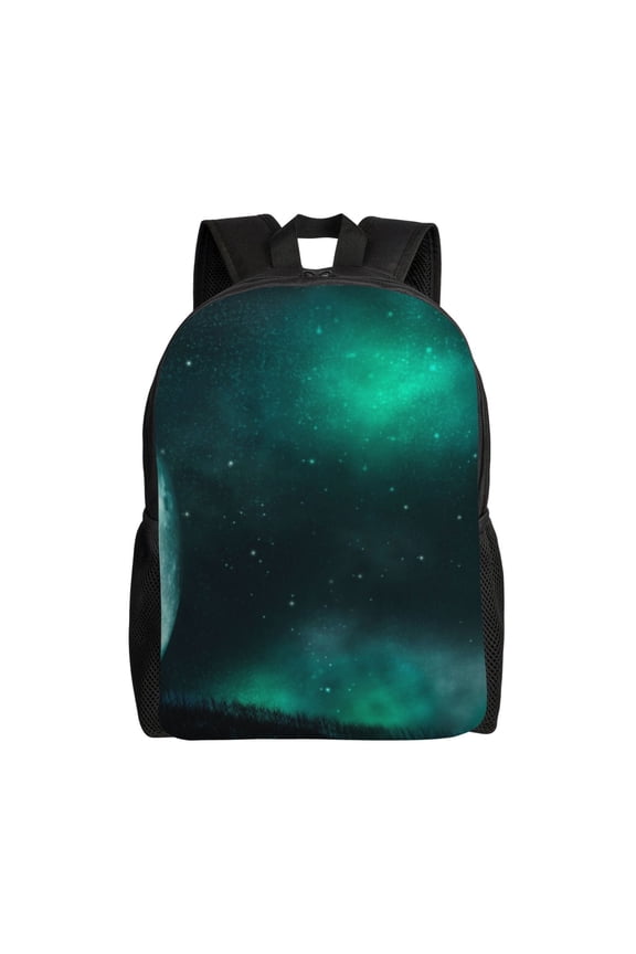 Witch House On The Hill Print School Backpack with Laptop Compartment Small Travel Laptop Backpack for Women Men Waterproof College Backpack Simple School Bag