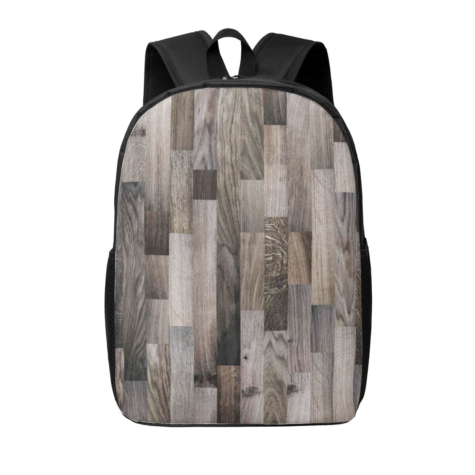Xecao Wooden Texture print Travel Backpack, Large Computer Backpack for ...