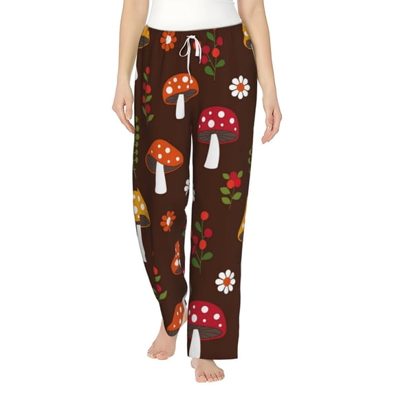Xecao Woodland Mushroom Women's Straight Lounge Pajama Pants: The Epitome of Relaxed Sleepwear