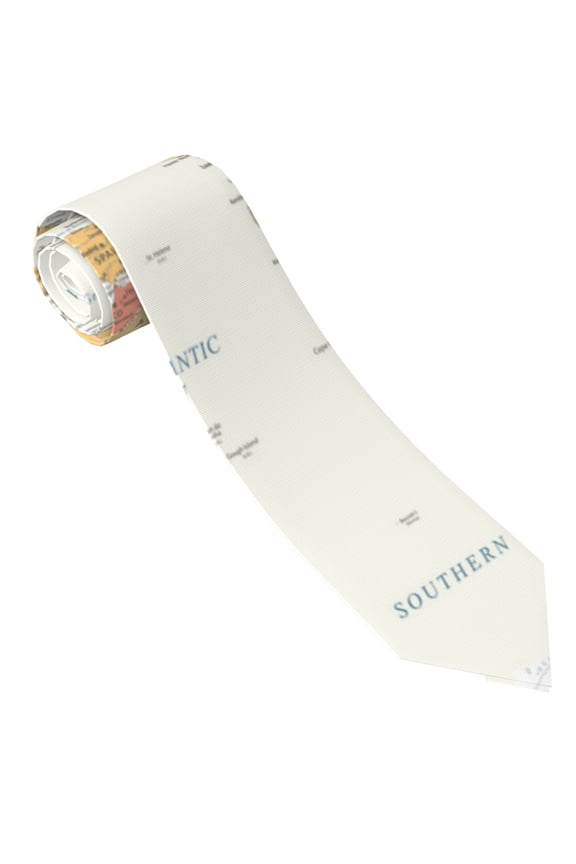 World Map 1 Print Tie For Men Necktie Woven Jacquard Neck Ties,Classic Men's Tie