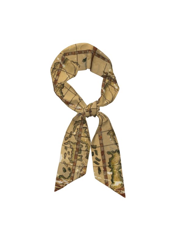World Map1 Pattern Large Satin Head Scarf - Satin Hair Scarves Silk Bandana Scarf Headscarf Silk Feeling Scarf for Women