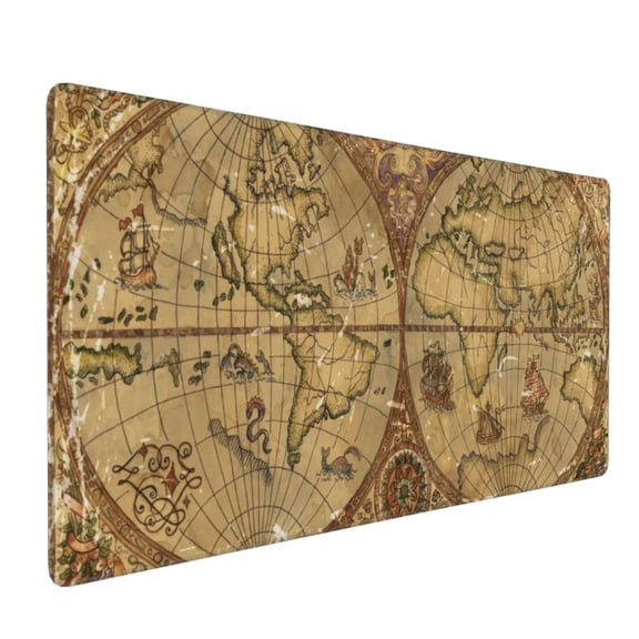 Xecao World Map1 Print Large Mouse Pad, 16x35.5in Mousepad, Professional Non-Slip Rubber Base Big Mouse Pad, Mouse Pad for Gaming & Office Full Desk Mouse Pad
