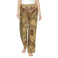 thumbnail image 1 of Xecao World Map1 Women's Straight Lounge Pajama Pants: The Epitome of Relaxed Sleepwear, 1 of 9