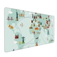 thumbnail image 1 of Xecao World Travel Map Print Large Mouse Pad, 16x35.5in Mousepad, Professional Non-Slip Rubber Base Big Mouse Pad, Mouse Pad for Gaming & Office Full Desk Mouse Pad, 1 of 9