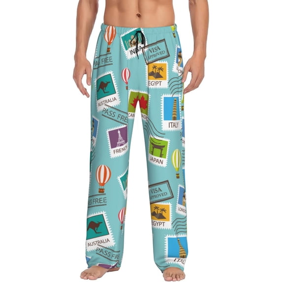 Xecao World Travel1 Men's Straight Lounge Pajama Pants: The Ultimate in Comfortable Sleepwear