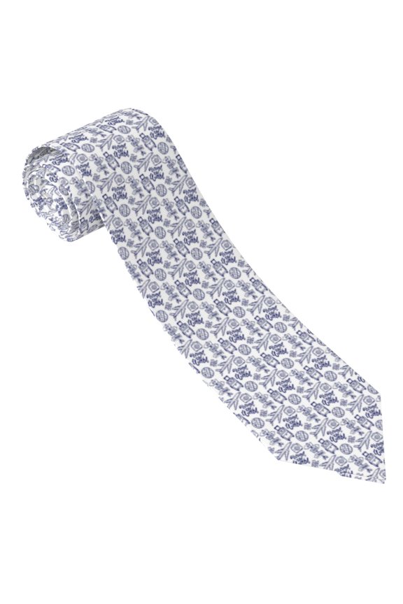 World Travel2 Print Tie For Men Necktie Woven Jacquard Neck Ties,Classic Men's Tie