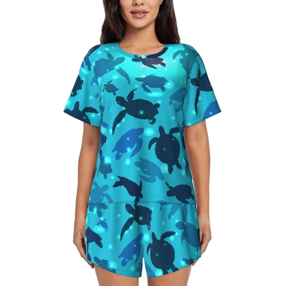 Xecao World Turtle Day print Swimsuit for women, Summer-ready, sporty style.Quick-dry fabric. Many sizes & colors.