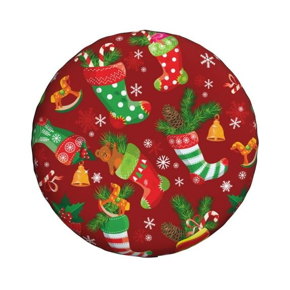 Xecao X-mas and New Year for Tire Covers: Waterproof, dust-proof, and universally fitting for trailers, SUVs