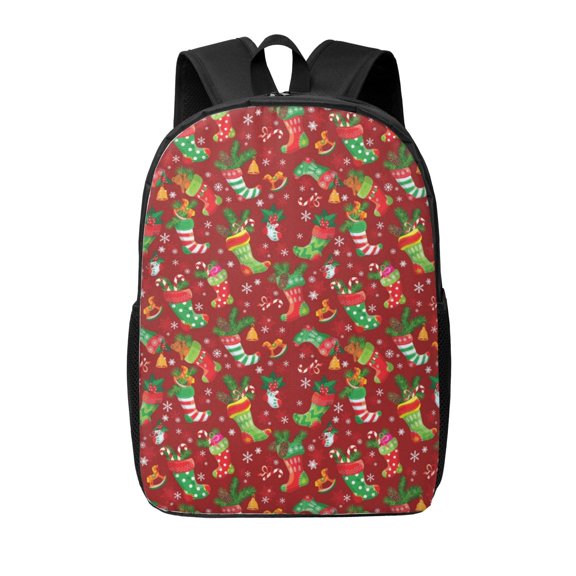 Xecao X-mas and New Year print Travel Backpack, Large Computer Backpack for Men Women, College School Rucksack Book Bag
