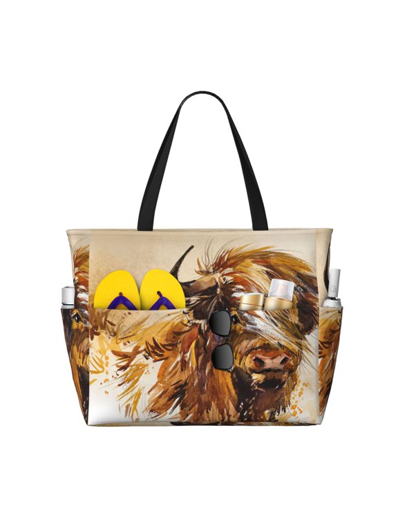 Yak for versatile beach bag for women includes zipper pockets and waterproof material, ideal for vacations and adventures.