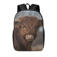 thumbnail image 1 of Xecao Yak print Travel Backpack, Large Computer Backpack for Men Women, College School Rucksack Book Bag, 1 of 5