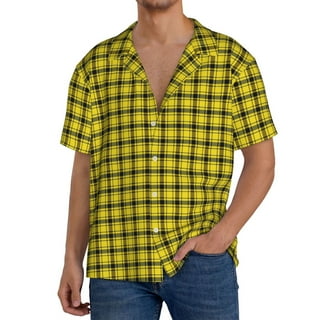 人気沸騰ブラドン Yellow Check Shirt トップス