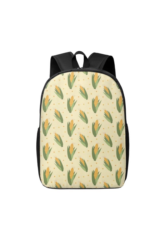 Yellow Corn print Travel Backpack, Large Computer Backpack for Men Women, College School Rucksack Book Bag