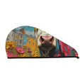 thumbnail image 1 of Xecao Yellow Daisy Cow Print Hair Towel, Hair Turbans for Wet Hair, Drying Hair Wrap for Curly Hair Women,Coral Velvet Dry Hair Cap,Dry Hair Hat, 1 of 6