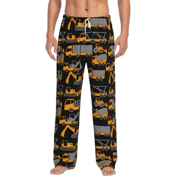 Xecao Yellow Excavator Men's Straight Lounge Pajama Pants: The Ultimate in Comfortable Sleepwear