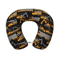 thumbnail image 1 of Xecao Yellow Excavator Print Memory Foam Cervical Neck Pillow Versatile U-Shaped Pillows for Home,Office,Camping,Travelling,Soft Washable Cover, 1 of 8