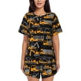 thumbnail image 1 of Xecao Yellow Excavator print Swimsuit for women, Summer-ready, sporty style.Quick-dry fabric. Many sizes & colors., 1 of 1