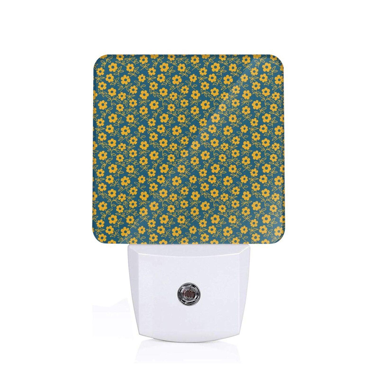 Xecao Yellow Floral for Night Light a Wallmounted LED Fixture with A