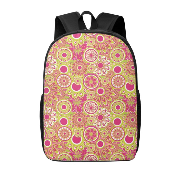 Xecao Yellow Flowers print Travel Backpack, Large Computer Backpack for Men Women, College School Rucksack Book Bag