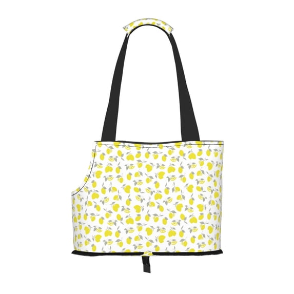 Xecao Yellow Lemon Leaves for Cat Carrier Small Dog Handbag: The Ideal Travel Companion for Your Pet