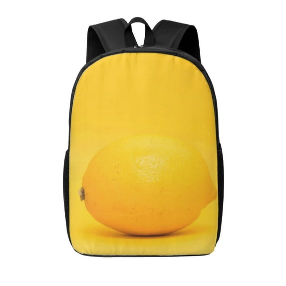 Xecao Yellow Lemon print Travel Backpack, Large Computer Backpack for Men Women, College School Rucksack Book Bag