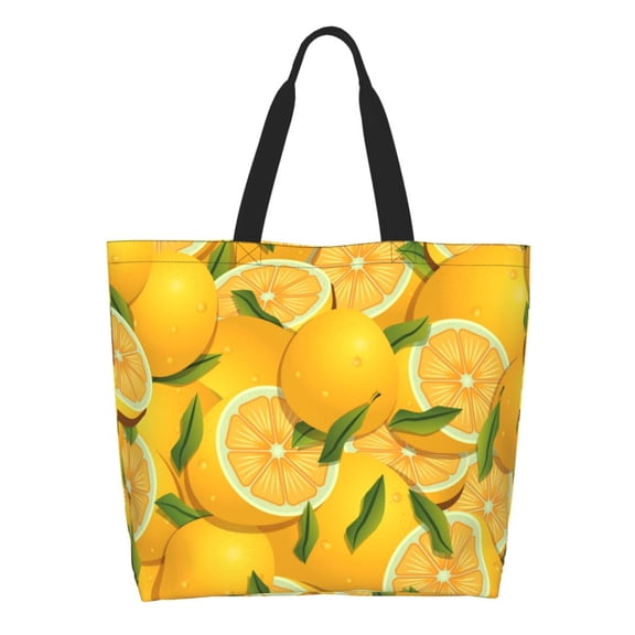 Xecao Yellow Limes for Tote Bag for Women, Tote Shoulder Bag with a littlw pocket and Handbag for Travel, Work