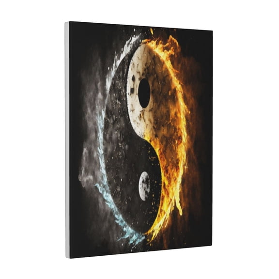 Xecao Yin Yang for Ready-to-Hang Canvas Art 12x16 Inches - Waterproof HD Print Solid Wood Frame for Gifting,Vertical