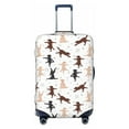 thumbnail image 1 of Xecao Yoga Labrador Retriever print Elastic Luggage Cover, with double-sided print , is perfect for travel, business, and daily use, 1 of 9