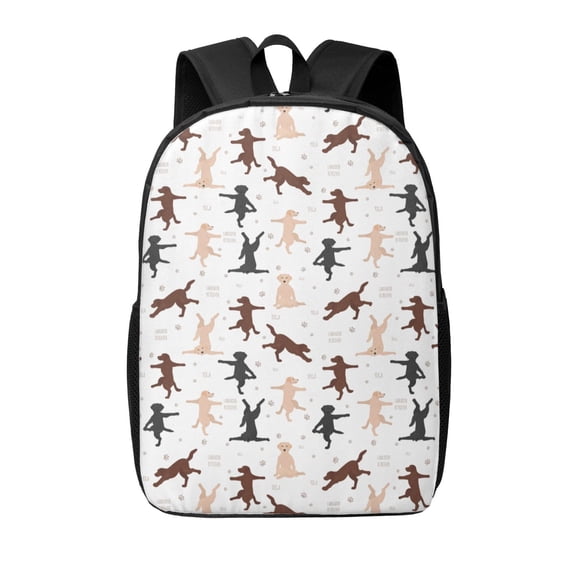 Xecao Yoga Labrador Retriever print Travel Backpack, Large Computer Backpack for Men Women, College School Rucksack Book Bag