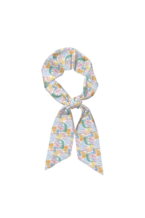 Zebra Colourful Pattern Large Satin Head Scarf - Satin Hair Scarves Silk Bandana Scarf Headscarf Silk Feeling Scarf for Women