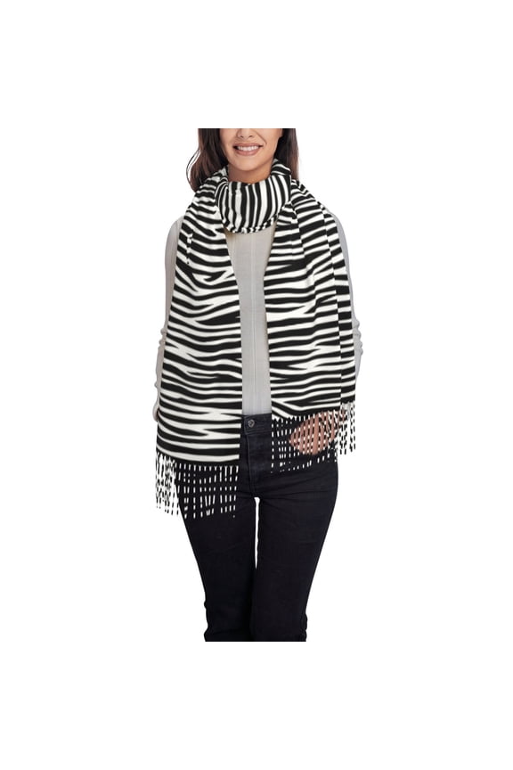 Zebra Skin Pattern Womens Winter Scarf Fall Scarf Oversized Large Scarf for Women Warm Shawl Wrap