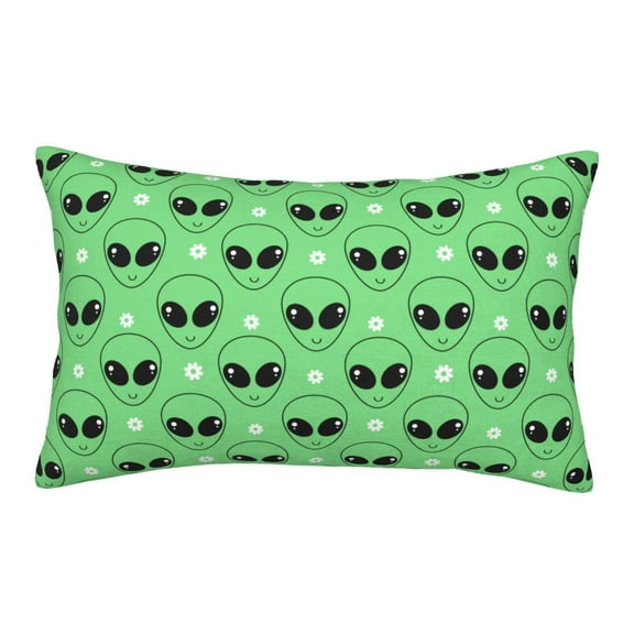 Xecao alien cartoons for Decorative Throw Pillow Case for Couch,Sofa or Bed Set,Pillow Cover for Sofa Home Decor Ideal Gift(Pillow core not included)-16"x24"