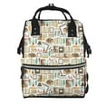 thumbnail image 1 of Xecao books Print Large Capacity Nappy Bag Is a Multi-Functional Waterproof Travel Backpack, Perfect as a Nursing Bag or Mummy Backpack for Women, 1 of 6