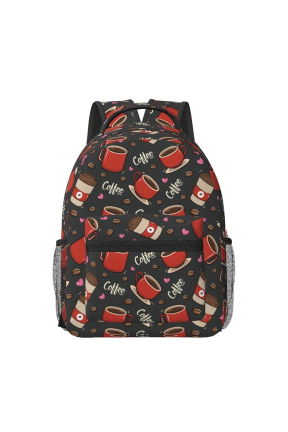coffee mug cup Print Casual Backpack: A Computer Backpack Ideal for Men and Women, Perfect for College, School, or Daily Travels-One Size