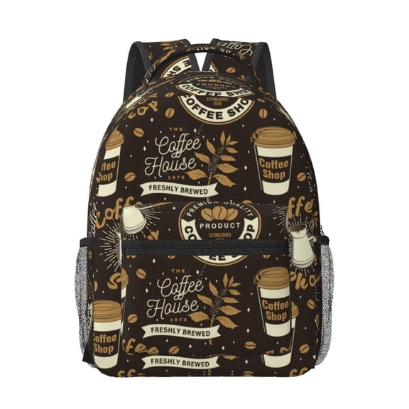 Xecao coffee shop house Print Casual Backpack: A Computer Backpack Ideal for Men and Women, Perfect for College, School, or Daily Travels-One Size