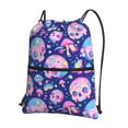 thumbnail image 1 of Xecao colorful Skull mushroom rainbow for Drawstring Bags,Pull String Backpack Bags,String Bag Sackpack, 1 of 6