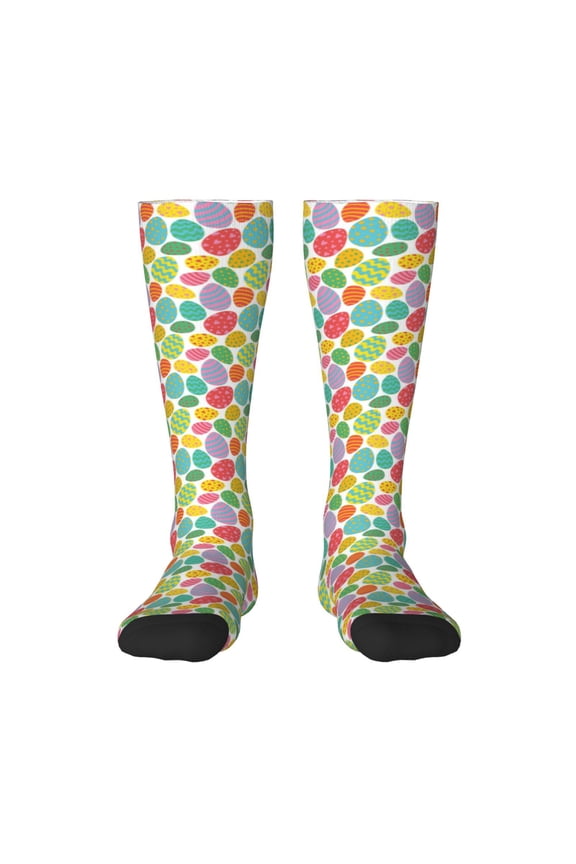 colorful easter eggs Print Compression Socks for Both Men And Women for Running, Travel, Flight, Nurse
