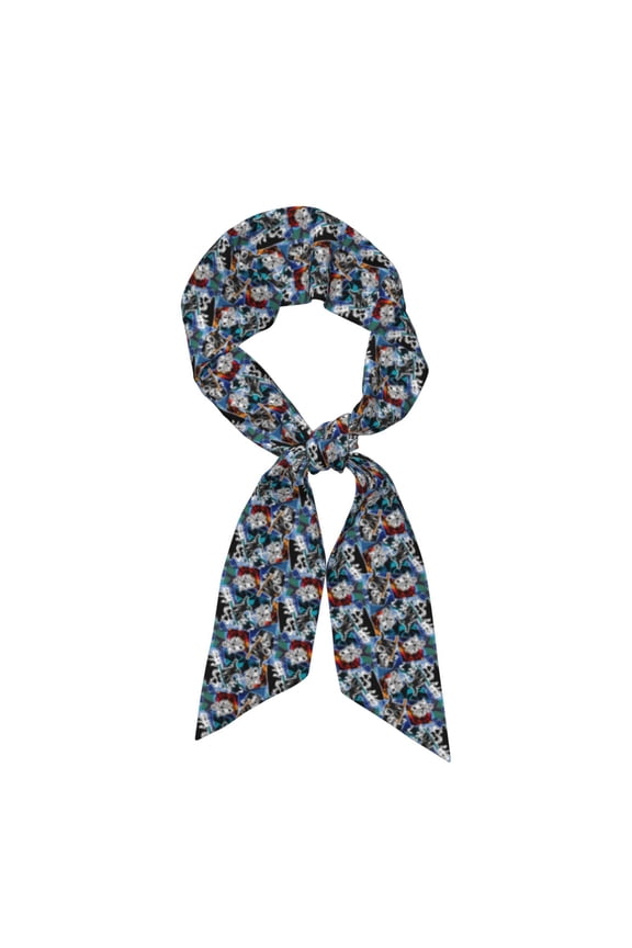 colorful snow board Pattern Large Satin Head Scarf - Satin Hair Scarves Silk Bandana Scarf Headscarf Silk Feeling Scarf for Women