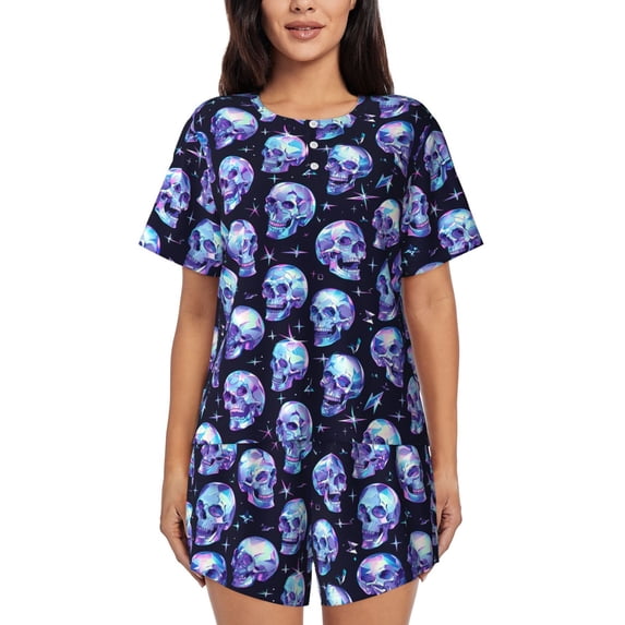 Xecao crystal Skull print Swimsuit for women, Summer-ready, sporty style.Quick-dry fabric. Many sizes & colors.
