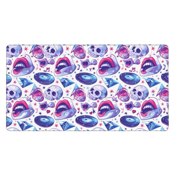 Xecao crystal Skull record lips for Waterproof Mouse Pad - Extended Contour Mouse Mat, Large Gaming Mousepad Laptop Keyboard Mat with Non-Slip Rubber Base