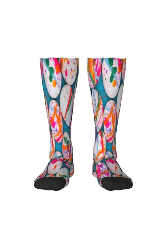 eggs Print Compression Socks for Both Men And Women for Running, Travel, Flight, Nurse