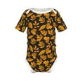 thumbnail image 1 of Xecao fall leaf Pattern Baby Climbing Bodysuit Short Sleeve Onesie Unisex 0-12 Months Baby Shirt Newborn Outfits Crotch snap design-18 Months, 1 of 6