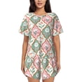 thumbnail image 1 of Xecao flowers and white geese Print Swimsuit for Women, Summer-Ready, Sporty Style, Quick-Dry Fabric, Available in Many Sizes & Colors-3X-Large, 1 of 6