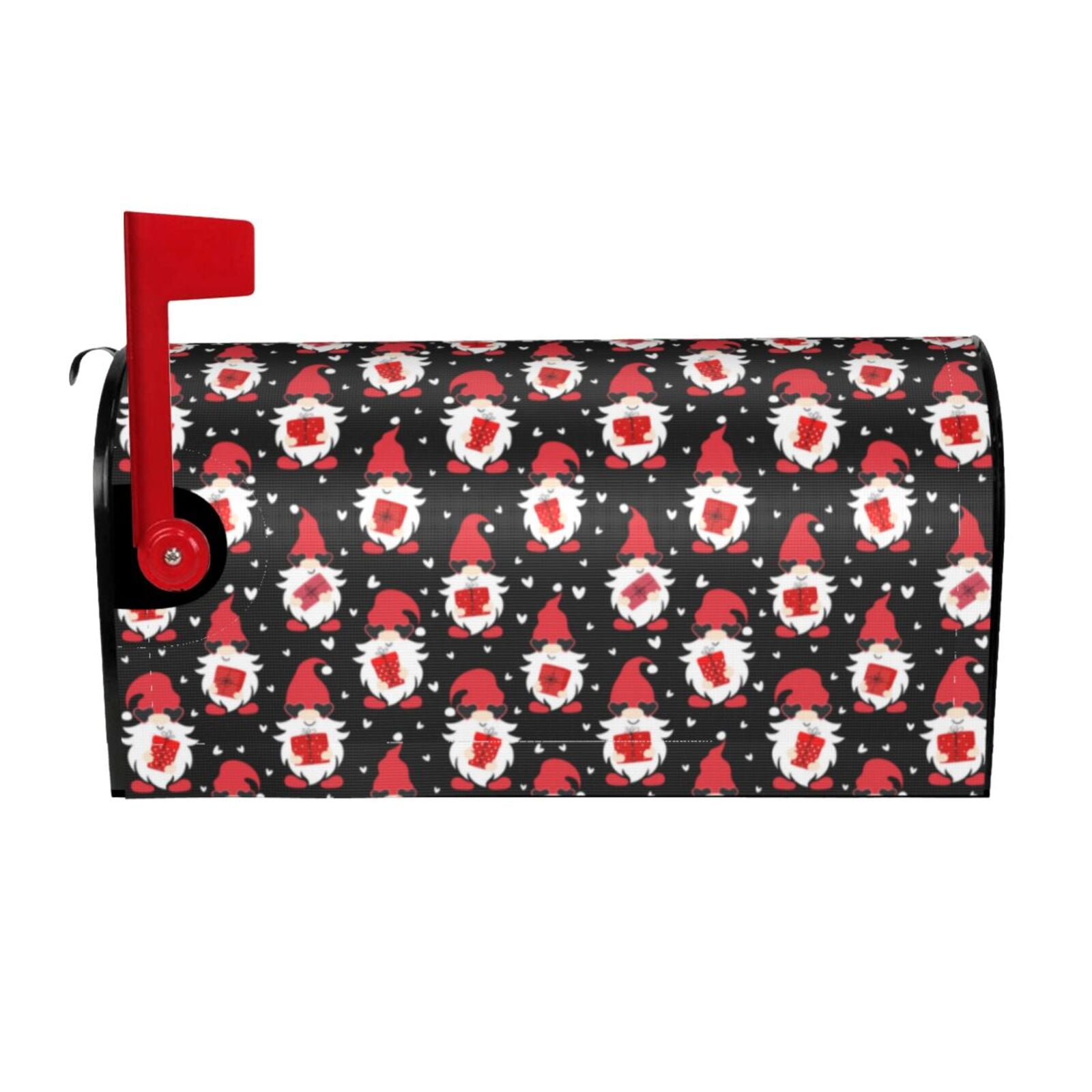 Xecao gnomes and hearts for Mailbox Cover with Magnetic Strips, Waterproof and Sunscreen, Adds a Decorative Touch to Your Garden Yard-21x18 in