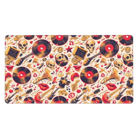 Xecao gold Skull Guitar record for Waterproof Mouse Pad - Extended Contour Mouse Mat, Large Gaming Mousepad Laptop Keyboard Mat with Non-Slip Rubber Base