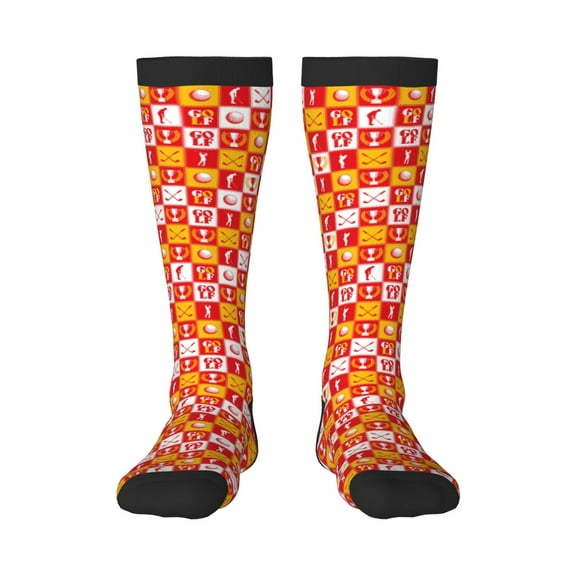 Xecao golf Print Compression Socks for Both Men And Women for Running, Travel, Flight, Nurse